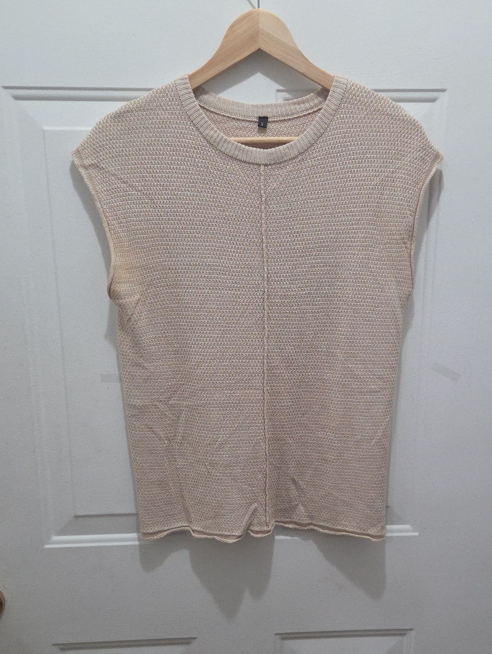 Sleeveless Knit Top - Cream S - Picture 1 of 6
